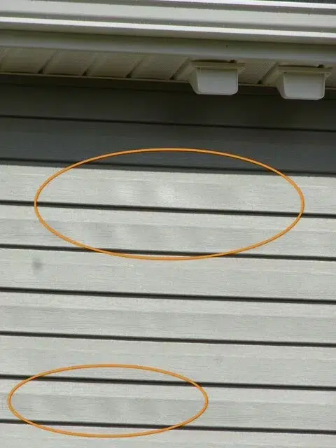 Home inspection service found this home siding damage