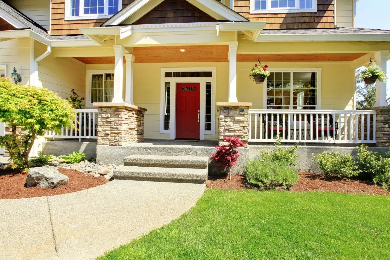 house with red door